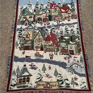 Department 56 North Pole Series Holiday Throw with Red and Green Accents